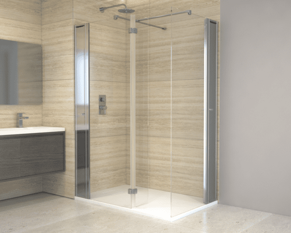 Walk In Enclosure (Glass Panel and Side Panel with Vertical Storage Unit and Tray inc.) - Image 4