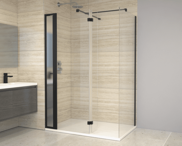 Walk In Enclosure (Glass Panel with Vertical Storage Unit, Side Panel and Tray inc.) - Image 3