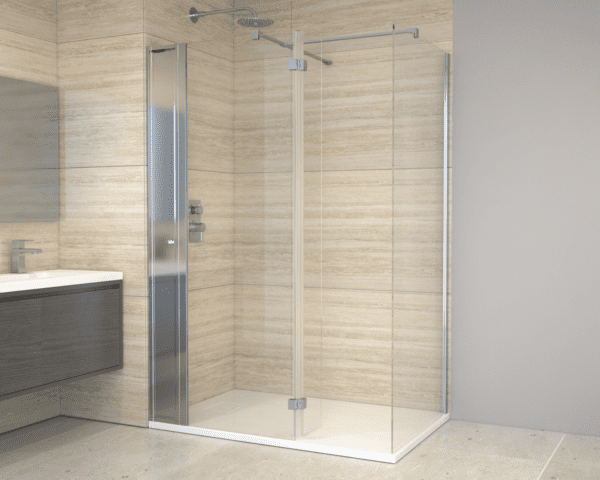 Walk In Enclosure (Glass Panel with Vertical Storage Unit, Side Panel and Tray inc.) - Image 4